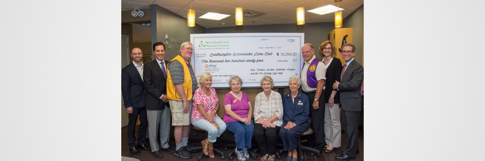 Southampton – Warminster Lions Receive $10,000 Donation Image 1